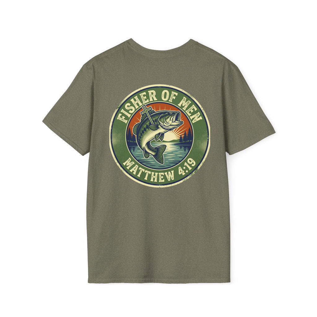 Fisher of Men T-Shirt – Matthew 4:19 Bass Fishing Christian Tee