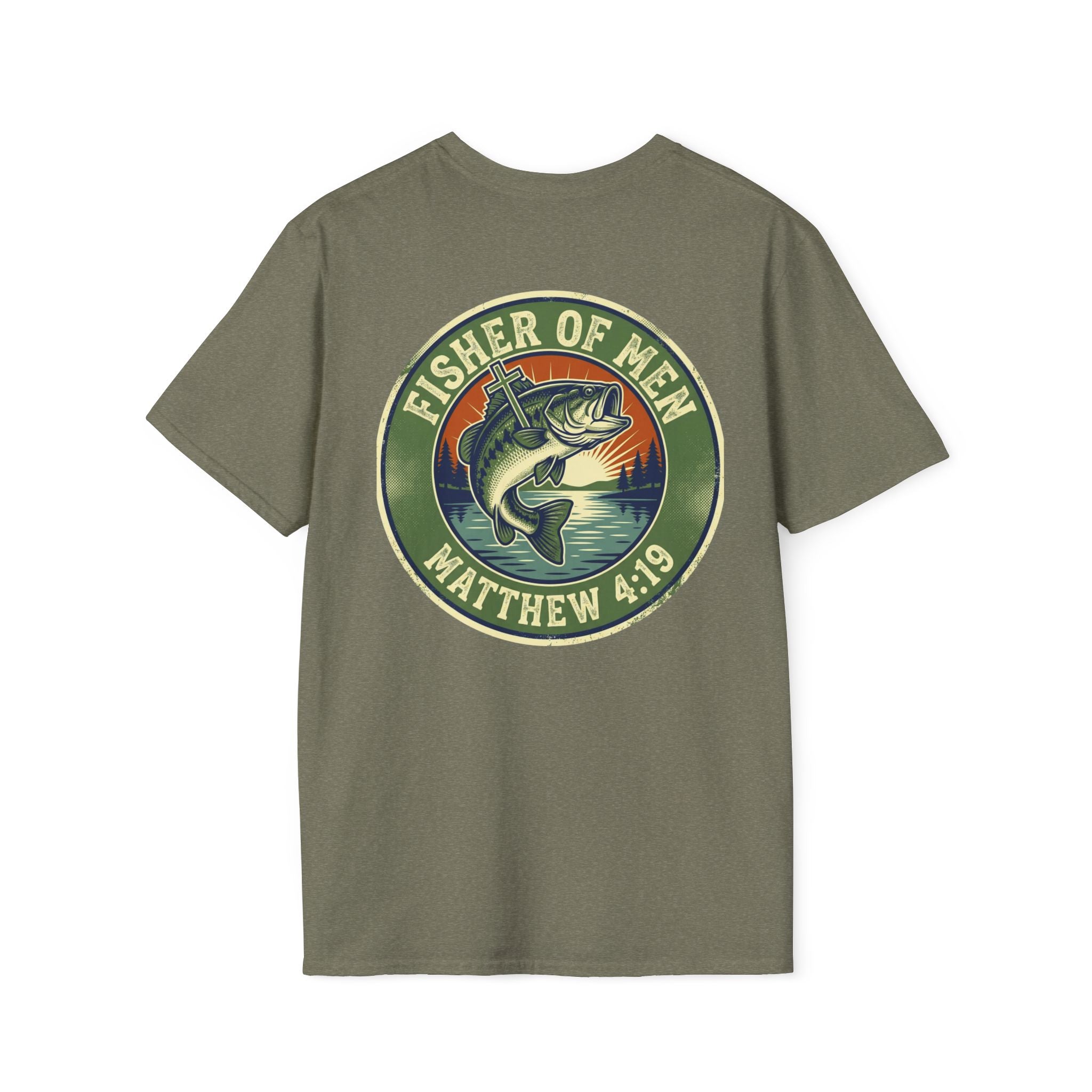 Fisher of Men T-Shirt – Matthew 4:19 Bass Fishing Christian Tee