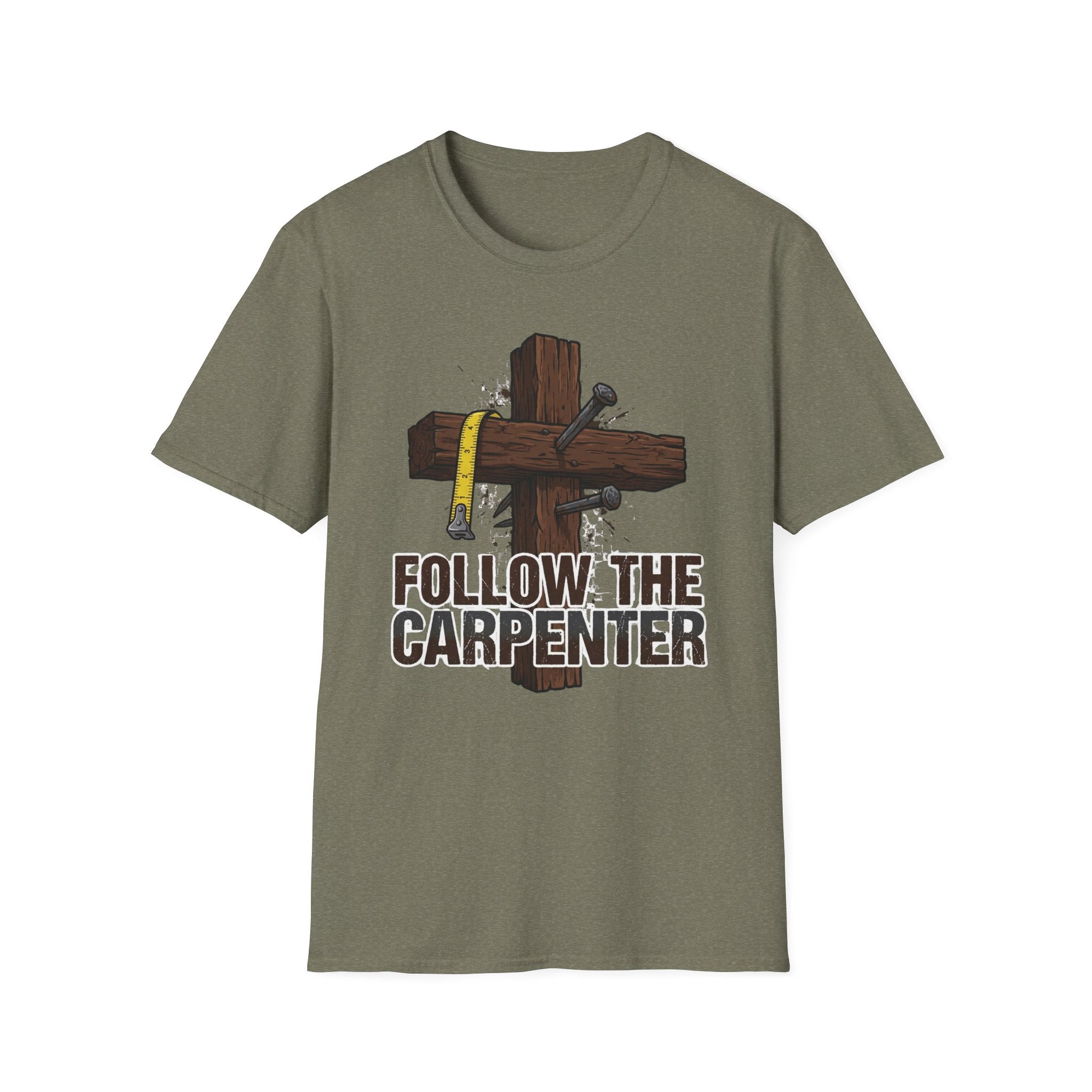 Follow the Carpenter T-Shirt — Christian Cross Carpenter Tools Faith Tee