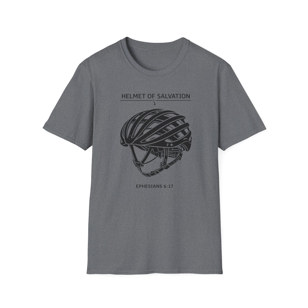 Helmet of Salvation T-Shirt — Christian Faith Bicycle Helmet Graphic (Ephesians 6:17)