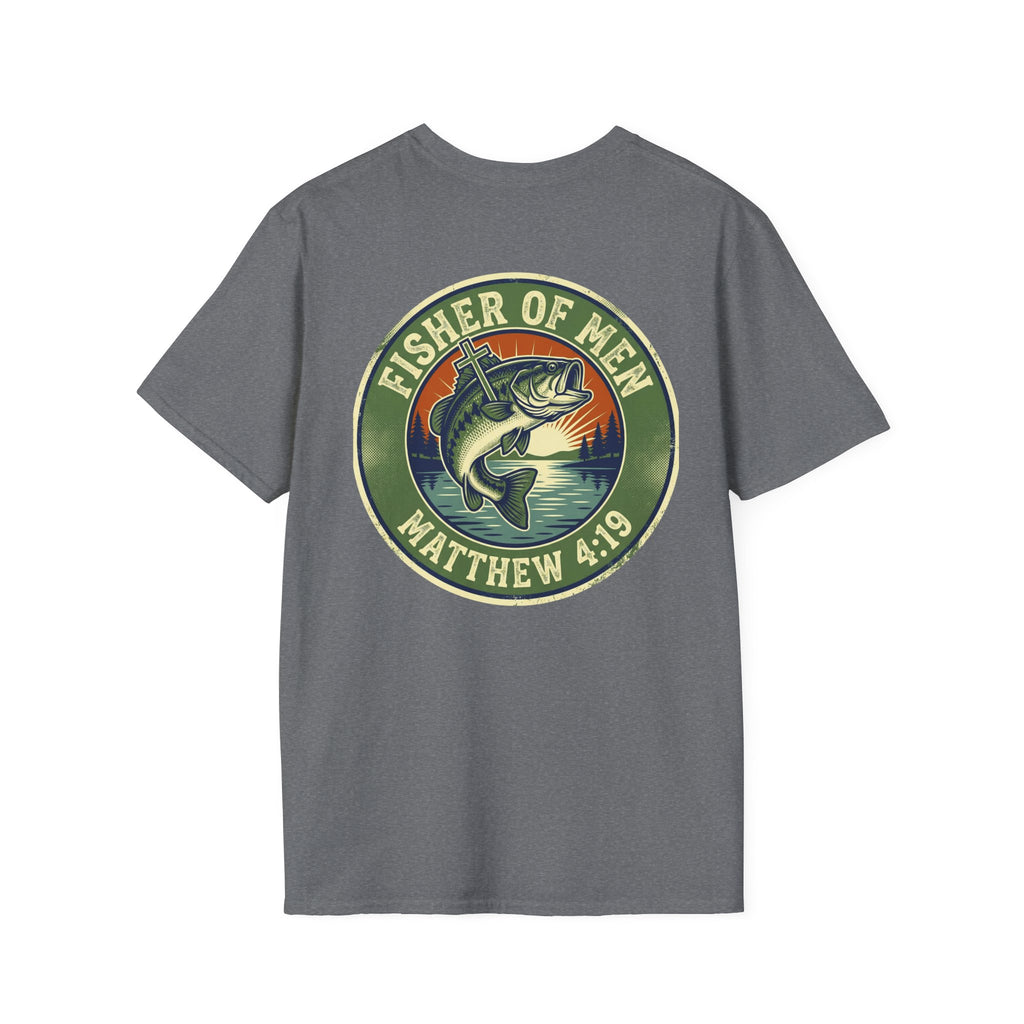 Fisher of Men T-Shirt – Matthew 4:19 Bass Fishing Christian Tee