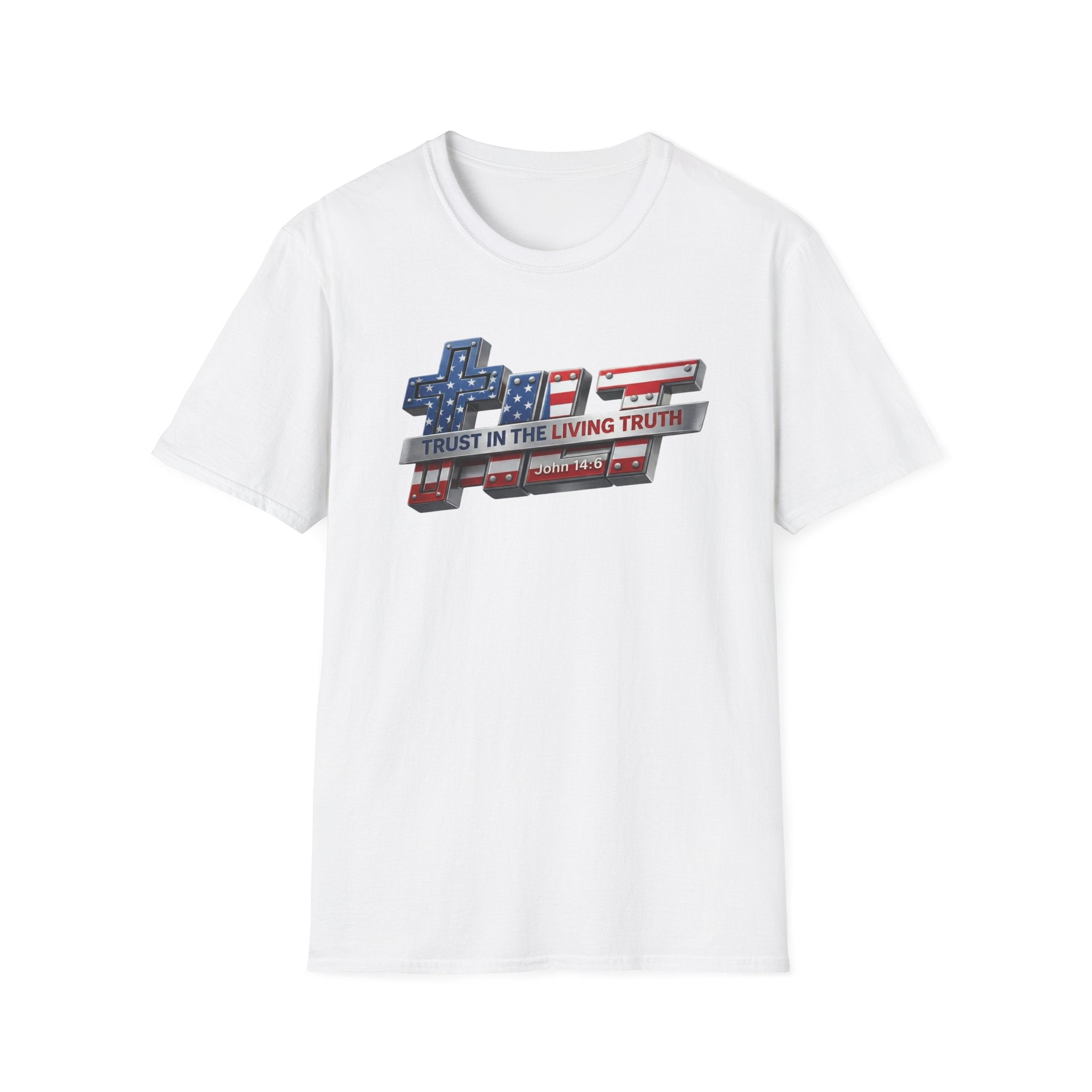 Tilt Industrial American Flag Softstyle T-Shirt
