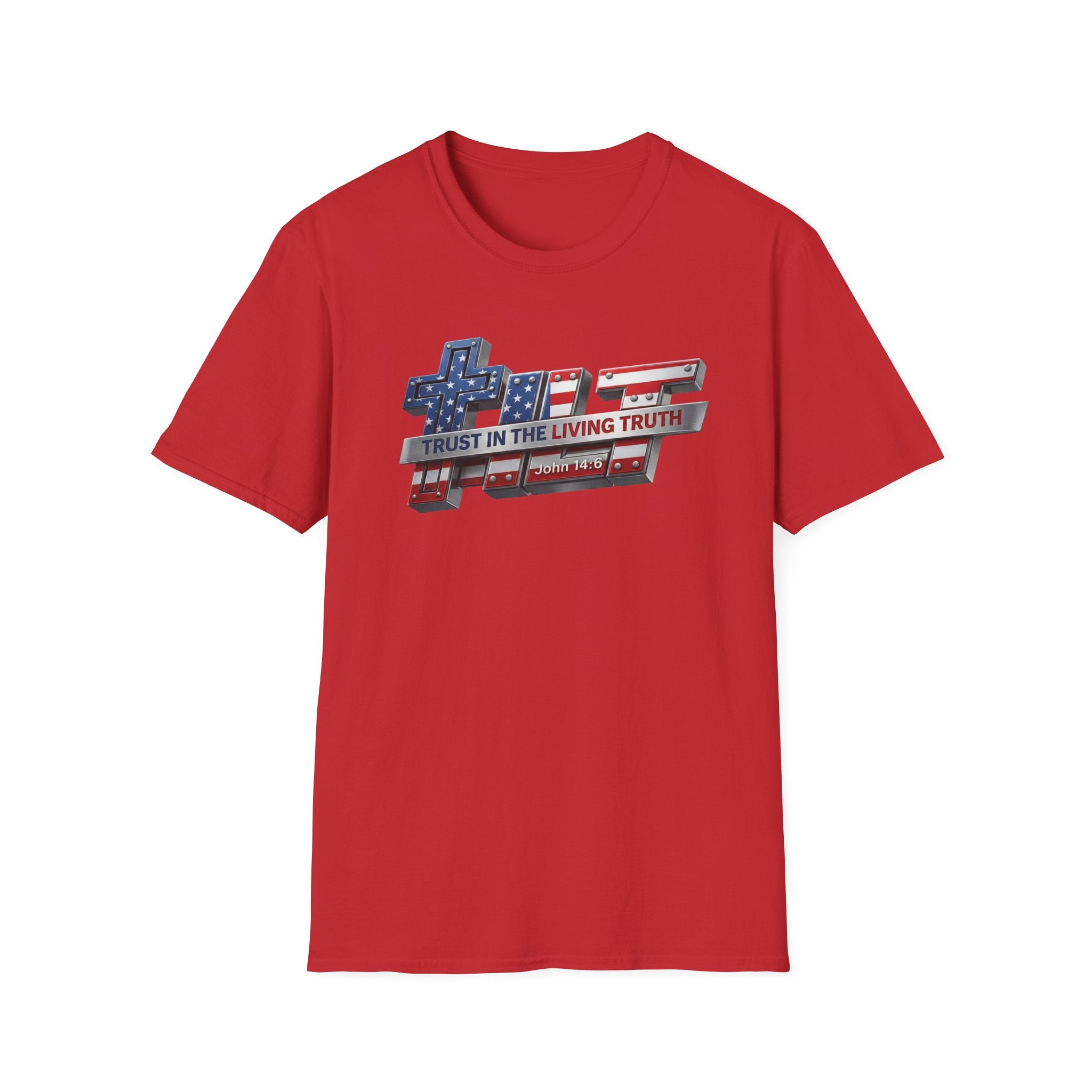 Tilt Industrial American Flag Softstyle T-Shirt