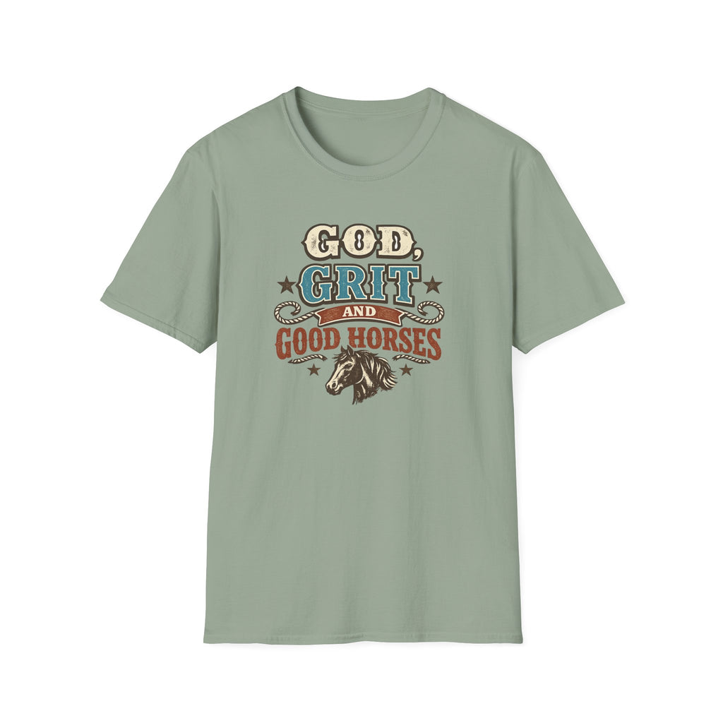 God, Grit, and Good Horses T-Shirt