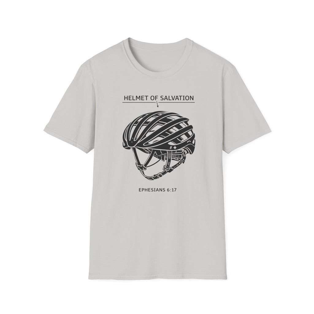 Helmet of Salvation T-Shirt — Christian Faith Bicycle Helmet Graphic (Ephesians 6:17)
