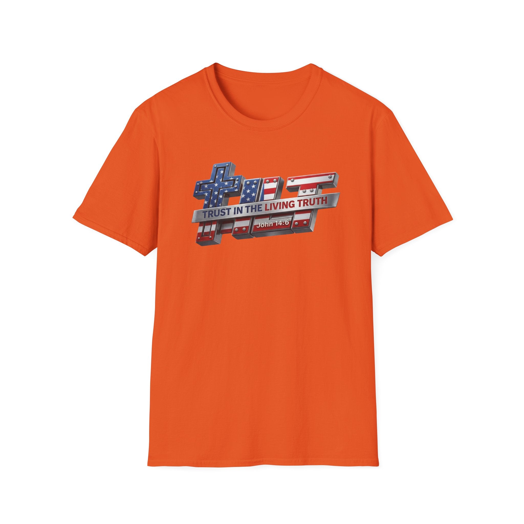 Tilt Industrial American Flag Softstyle T-Shirt