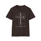 'Proverbs 3:5-6' Cross Blueprint Graphic T-Shirt