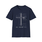 'Proverbs 3:5-6' Cross Blueprint Graphic T-Shirt
