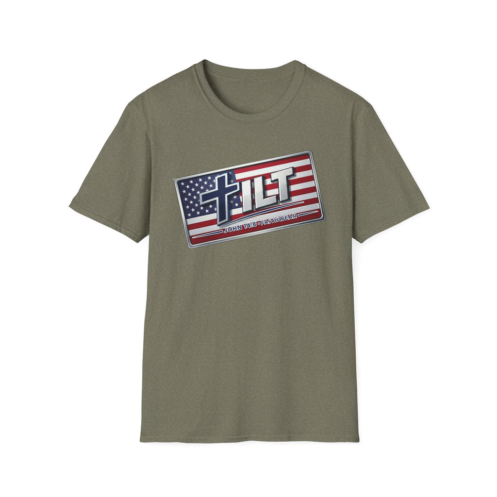 Tilt Rectangle American Flag T-Shirt