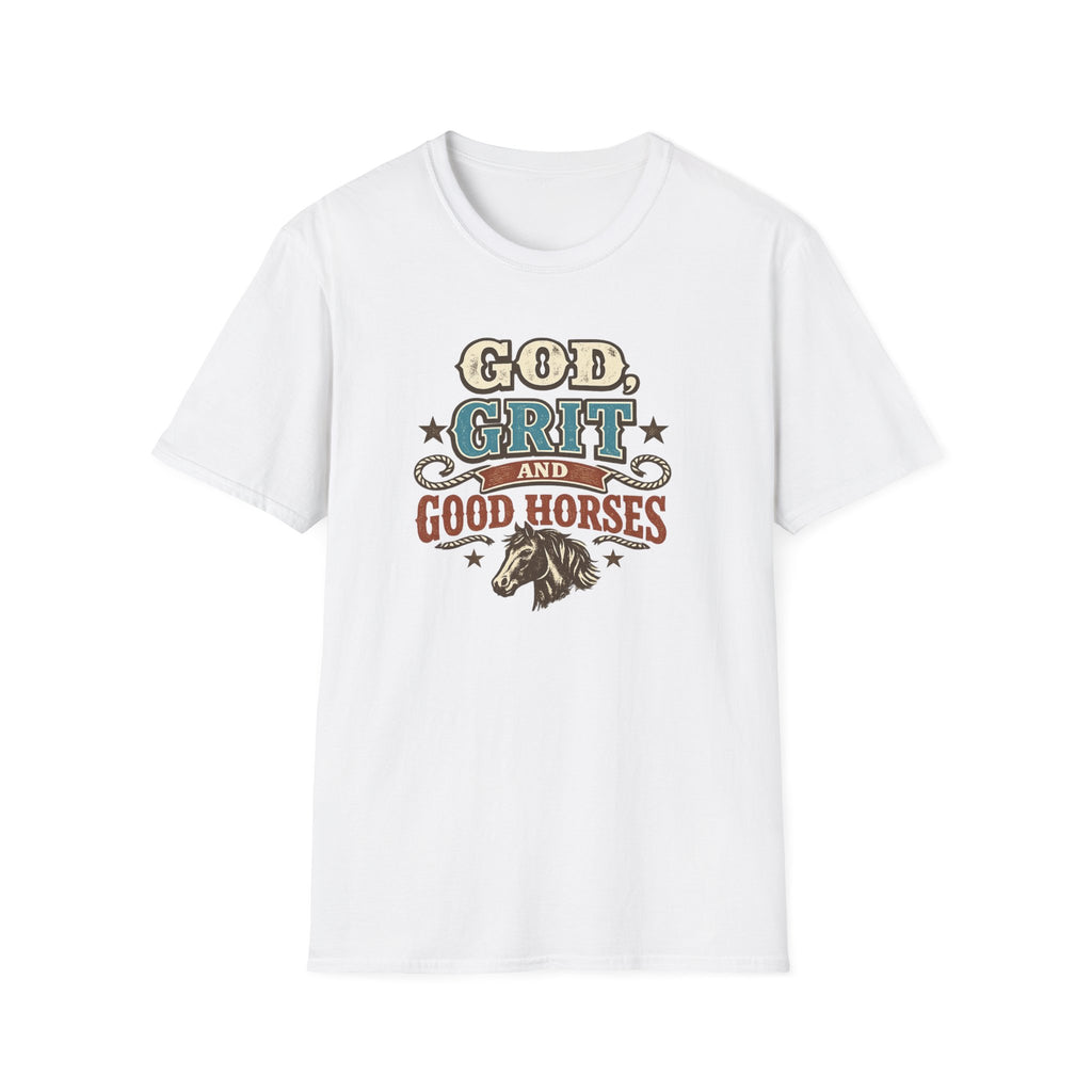 God, Grit, and Good Horses T-Shirt