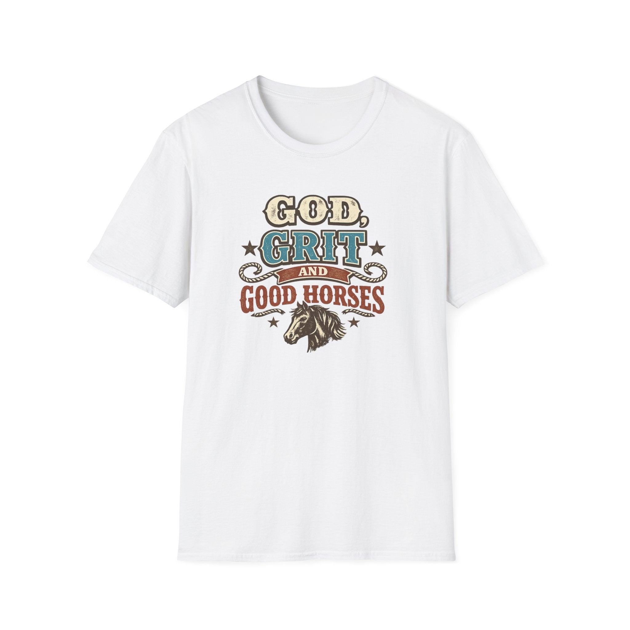 God, Grit, and Good Horses T-Shirt