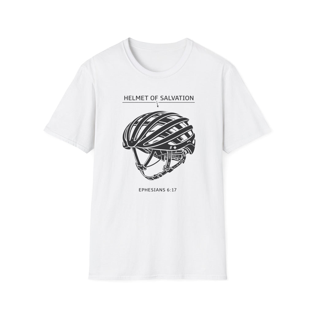 Helmet of Salvation T-Shirt — Christian Faith Bicycle Helmet Graphic (Ephesians 6:17)