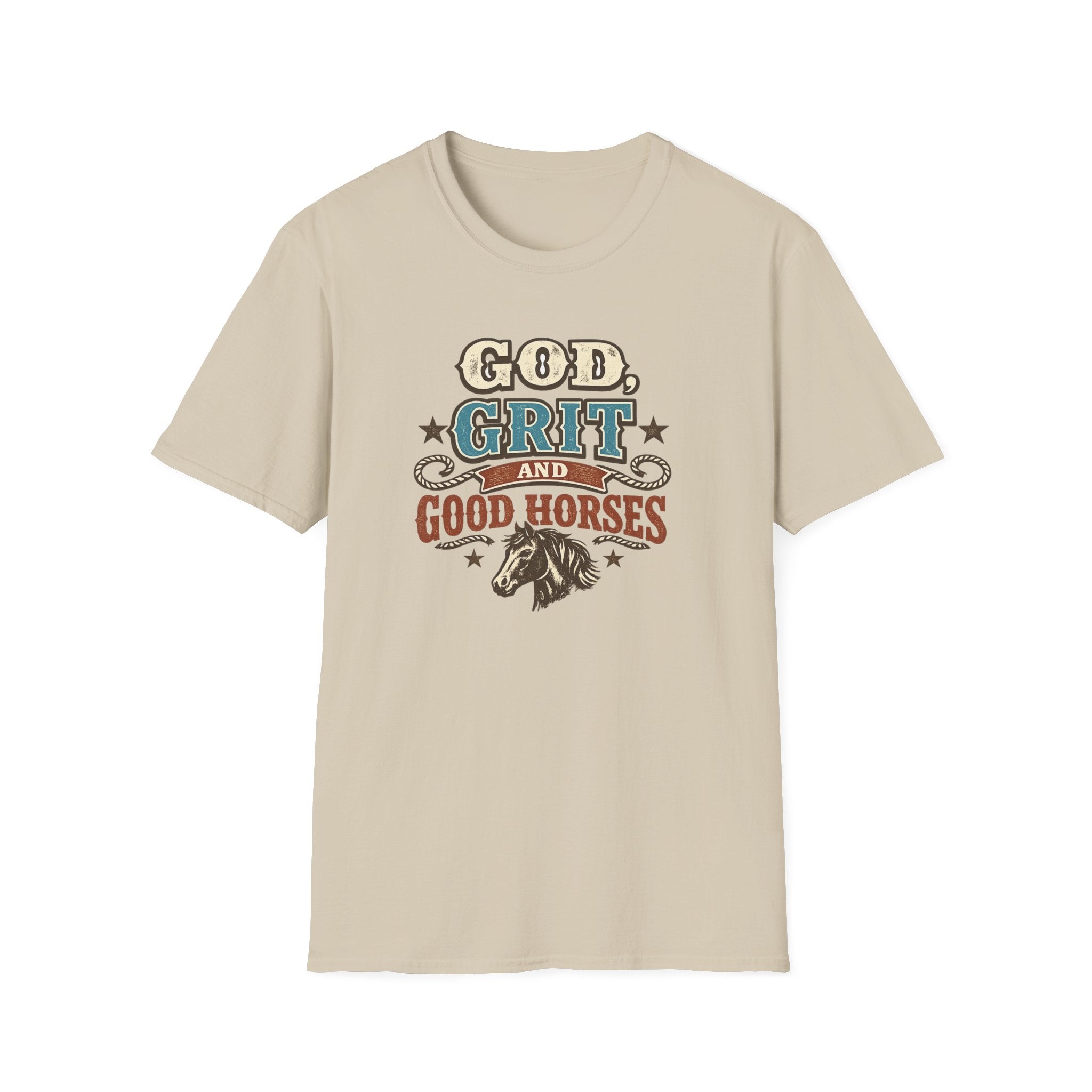 God, Grit, and Good Horses T-Shirt
