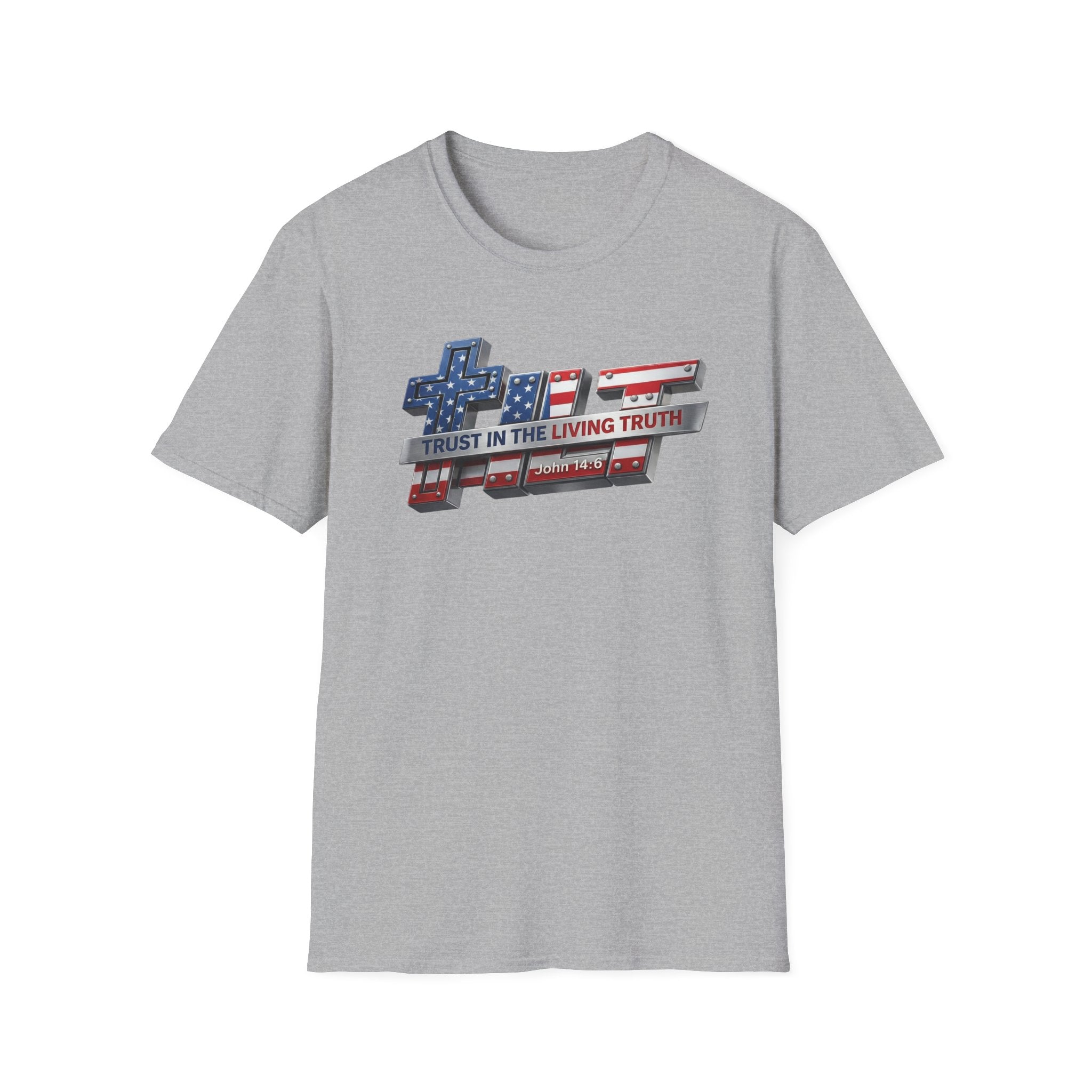 Tilt Industrial American Flag Softstyle T-Shirt