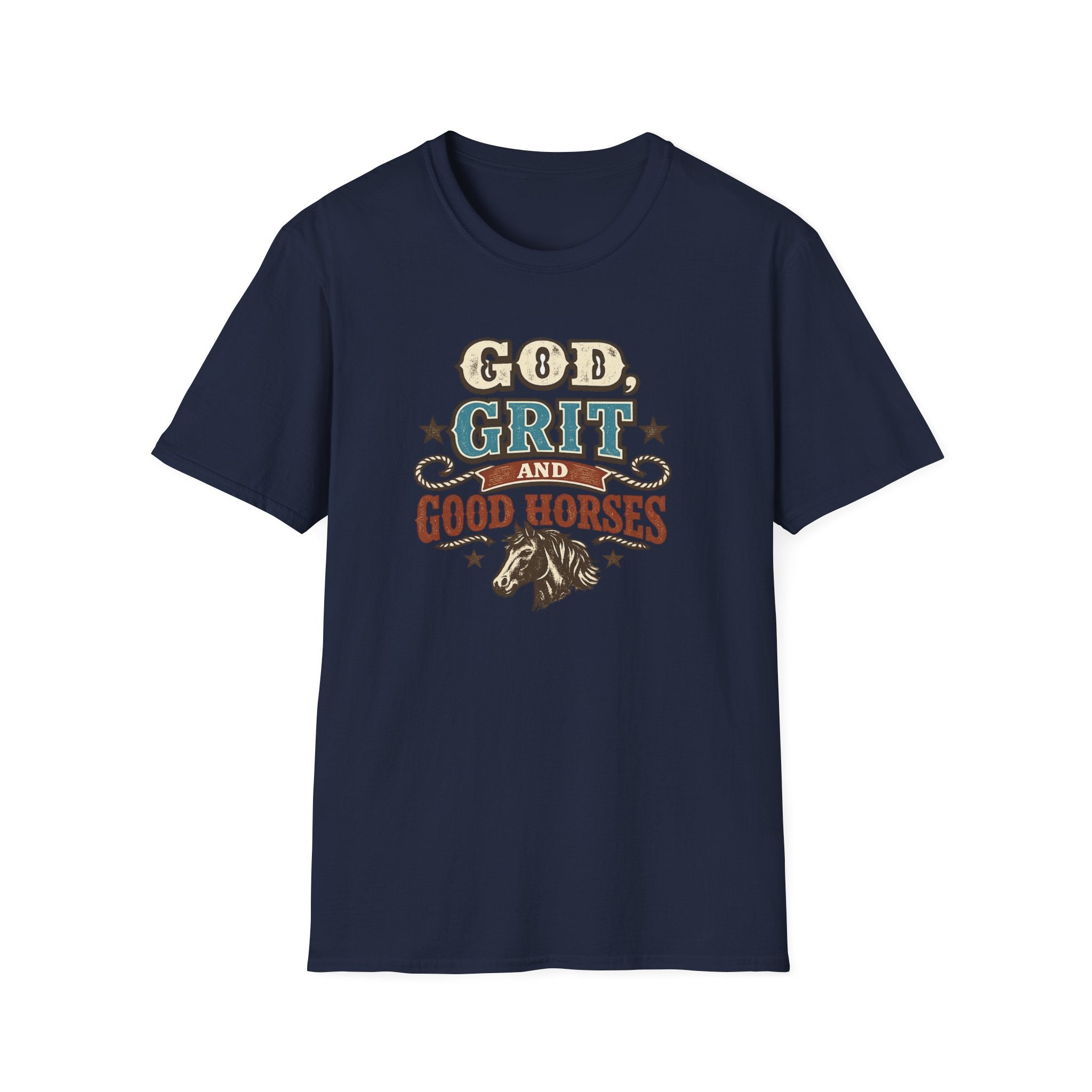 God, Grit, and Good Horses T-Shirt