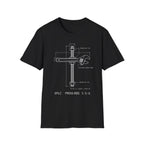 'Proverbs 3:5-6' Cross Blueprint Graphic T-Shirt