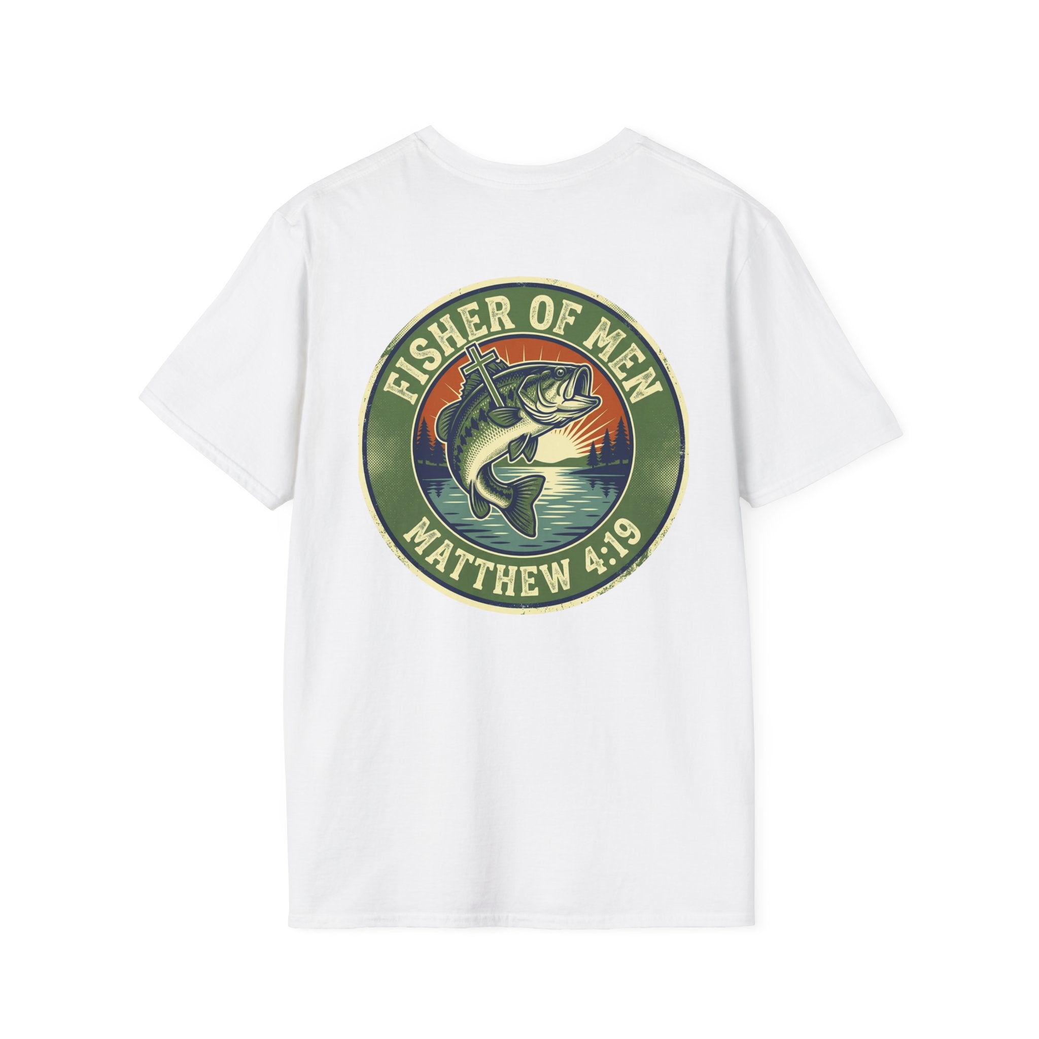 Fisher of Men T-Shirt – Matthew 4:19 Bass Fishing Christian Tee