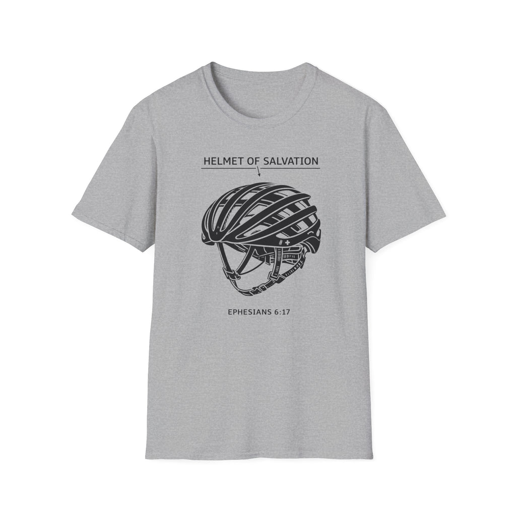 Helmet of Salvation T-Shirt — Christian Faith Bicycle Helmet Graphic (Ephesians 6:17)