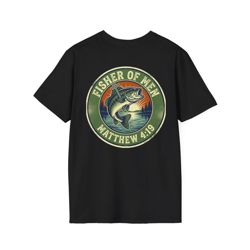 Fisher of Men T-Shirt – Matthew 4:19 Bass Fishing Christian Tee