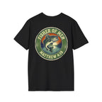 Fisher of Men T-Shirt – Matthew 4:19 Bass Fishing Christian Tee