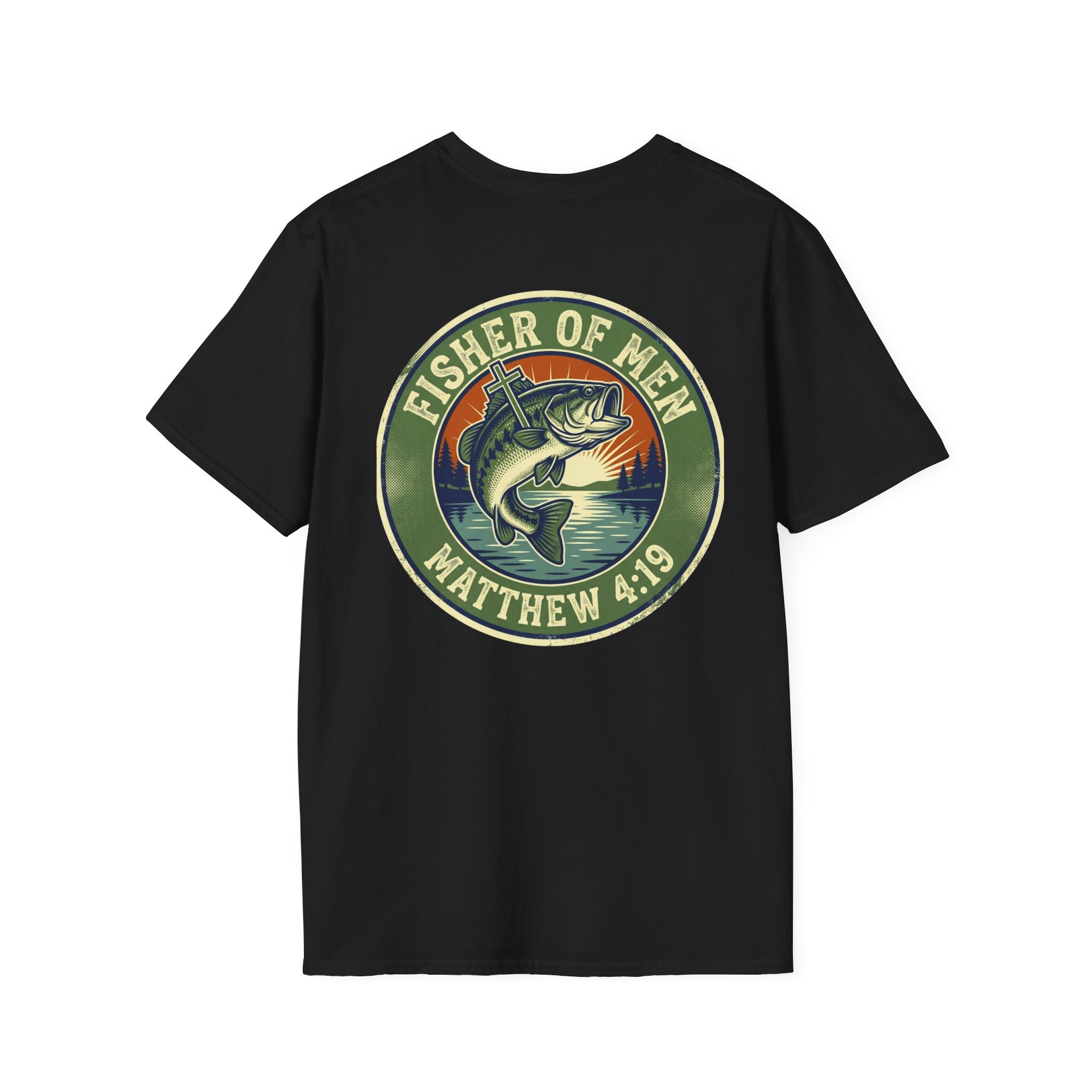 Fisher of Men T-Shirt – Matthew 4:19 Bass Fishing Christian Tee