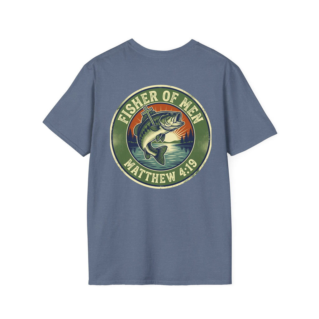 Fisher of Men T-Shirt – Matthew 4:19 Bass Fishing Christian Tee
