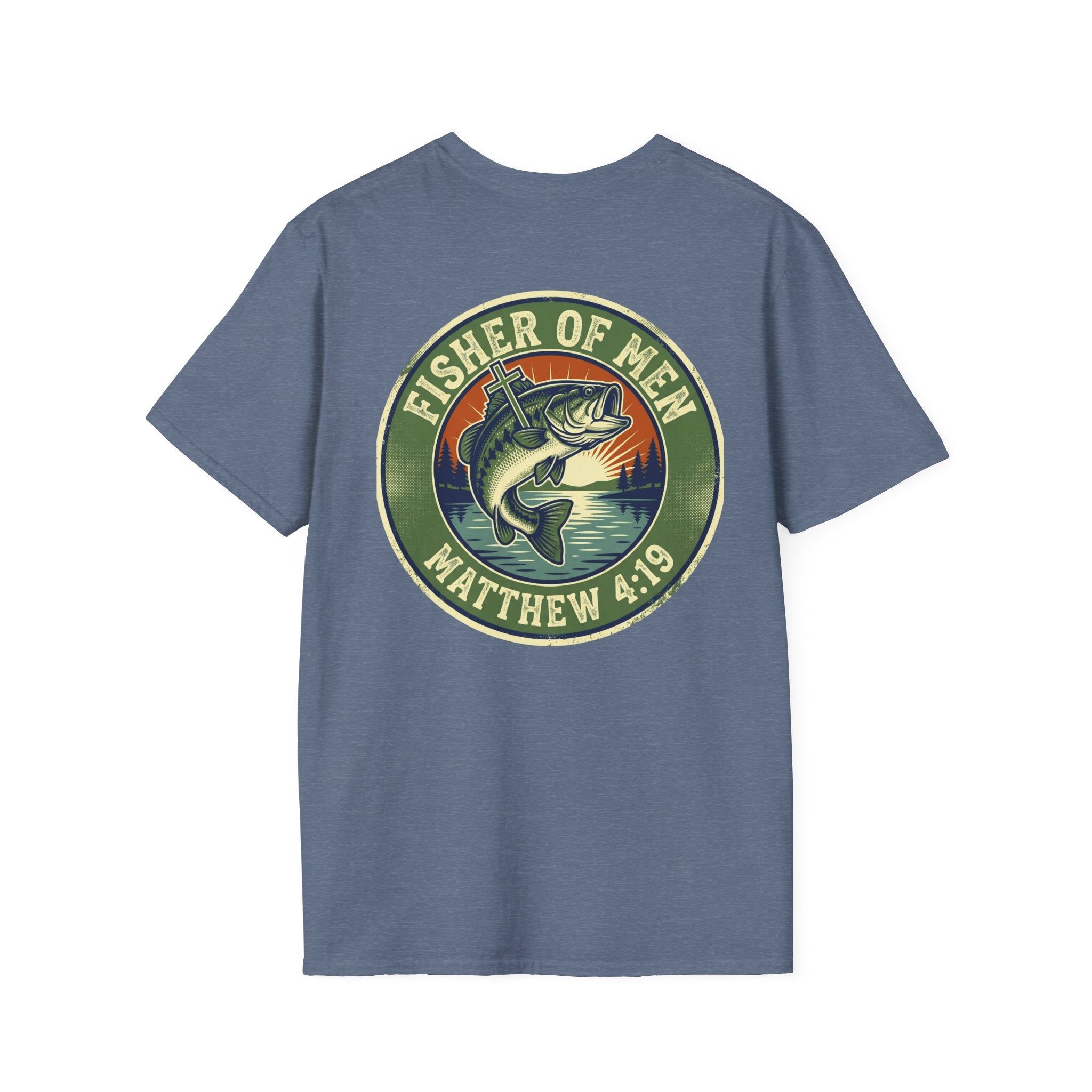 Fisher of Men T-Shirt – Matthew 4:19 Bass Fishing Christian Tee