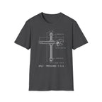 'Proverbs 3:5-6' Cross Blueprint Graphic T-Shirt