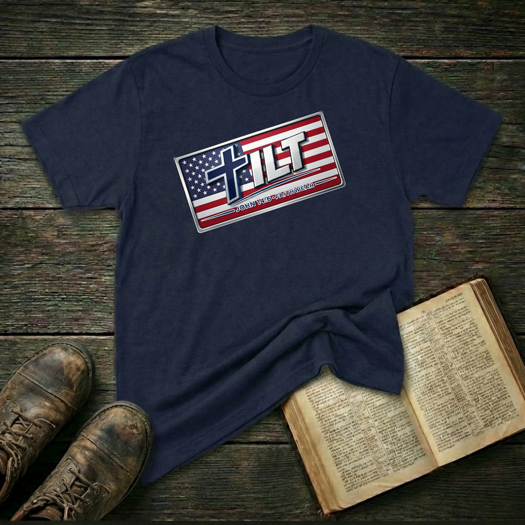 Tilt Rectangle American Flag T-Shirt