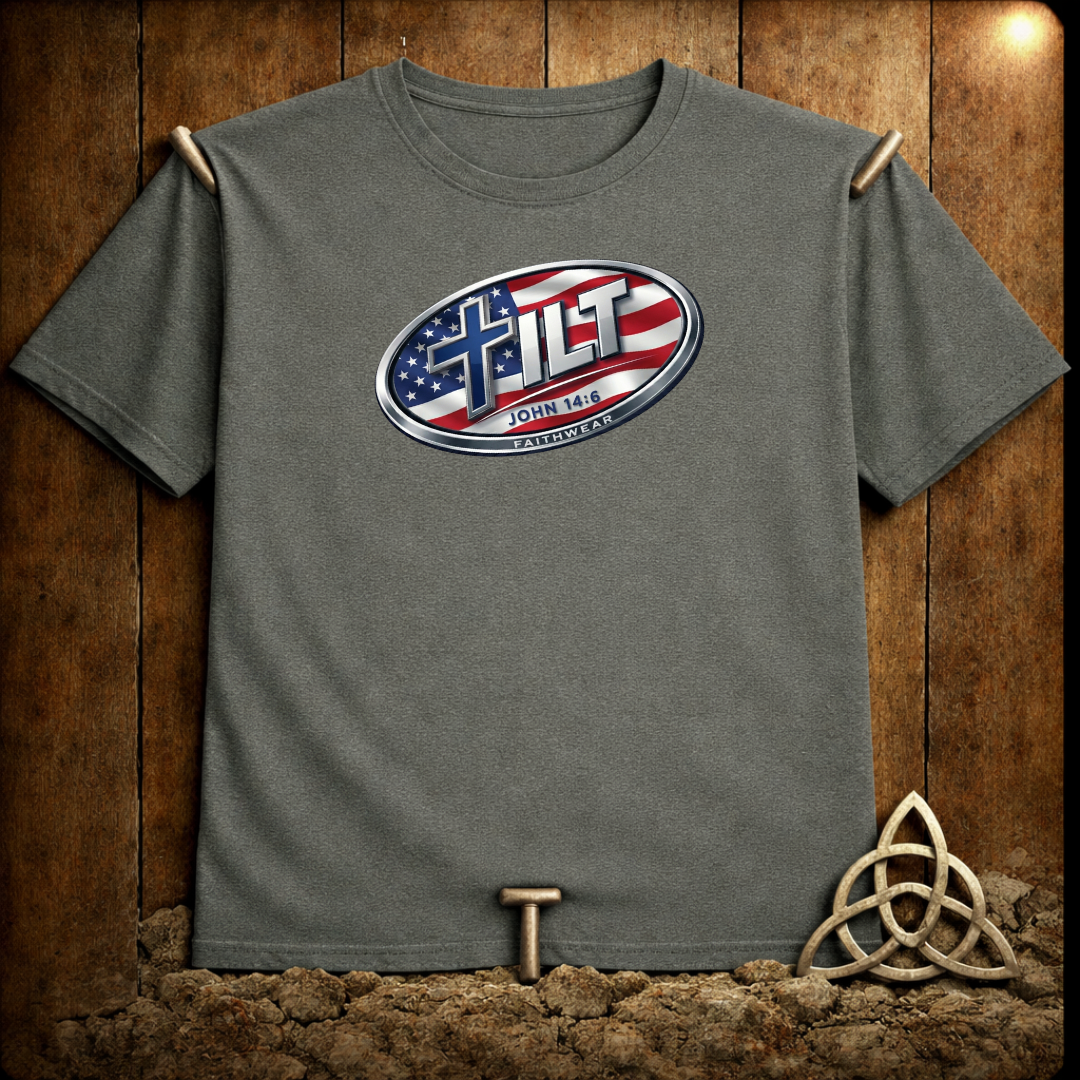 TILT Oval American Flag T-Shirt