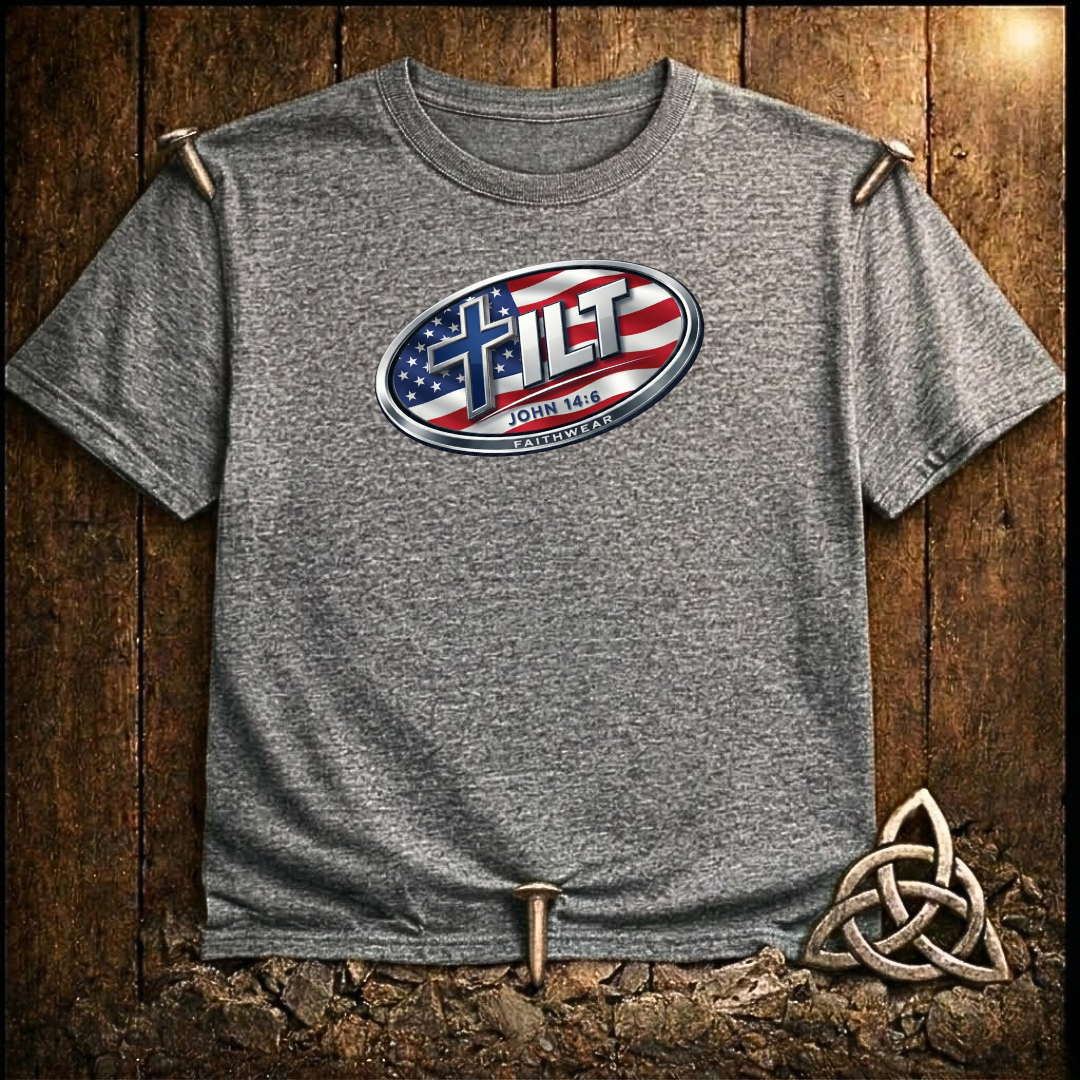 TILT Oval American Flag T-Shirt