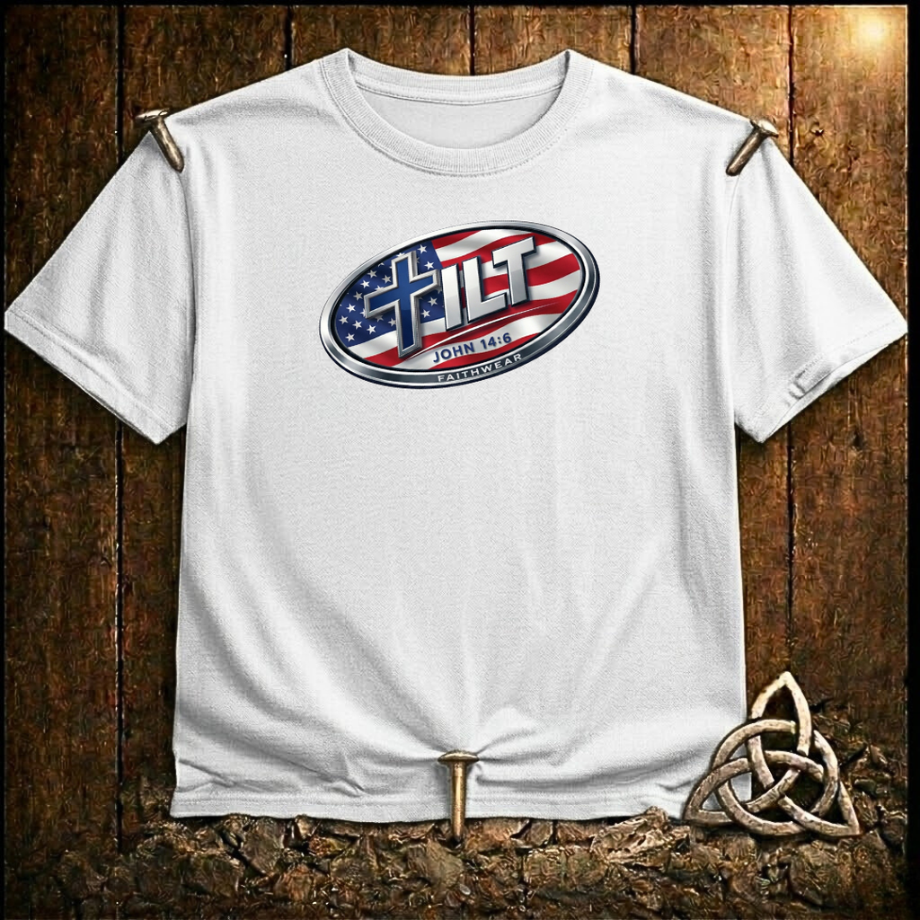 TILT Oval American Flag T-Shirt